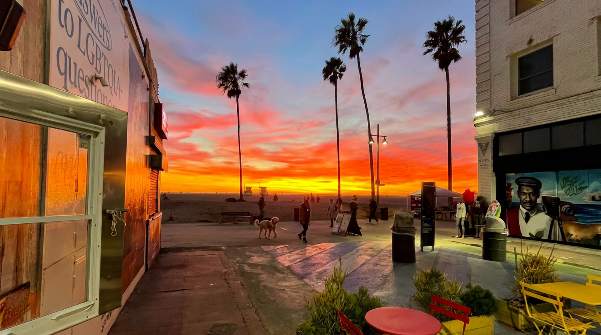 The boardwalk patio