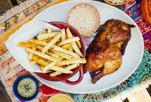 1/2 Chicken with Two Sides.